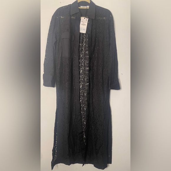 NWT Zara black lace tunic/dress/ cardigan size XS - Picture 1 of 6